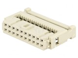 Mufă IDC mamă 20 pini cablu-bandă 1,27mm