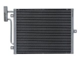 Condensator climatizare AC Porsche 911 06, Boxster 04, motor: 3.4 B6, 3.6 B6, 3.6 B6 T, Condenser fara uscator, 346x268x16, Valeo, miez si rezervor