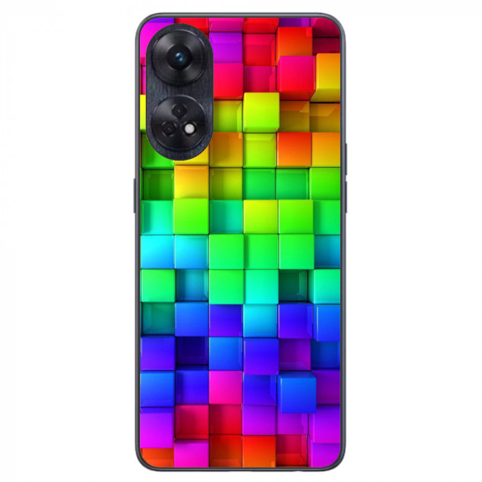 Husa Oppo Reno 8T 4G Silicon Gel Tpu Model Colorful Cubes