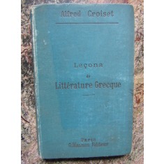 Alfred Croiset - Lecons de Literature Grecque