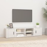 VidaXL Comode TV, 2 buc., alb, 80x31,5x36 cm, lemn prelucrat