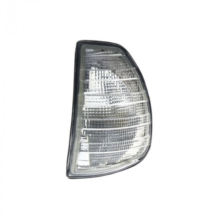 Lampa semnalizare fata Mercedes W123, 01.75-12.85, Alba, are suport bec, omologare ECE, 8207321, Stanga