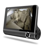 Camera auto DVR, Full HD cu 3 camere, fata, spate, interior, G Senzor, night vision, detectie miscare, monitor parcare, ecran 4 inch, Oem
