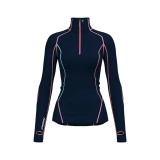 Bluza Corp Dama Crazy Pull Allure Zip, Lana Merino, Guler Inalt, Marimea L, Chewing Gum