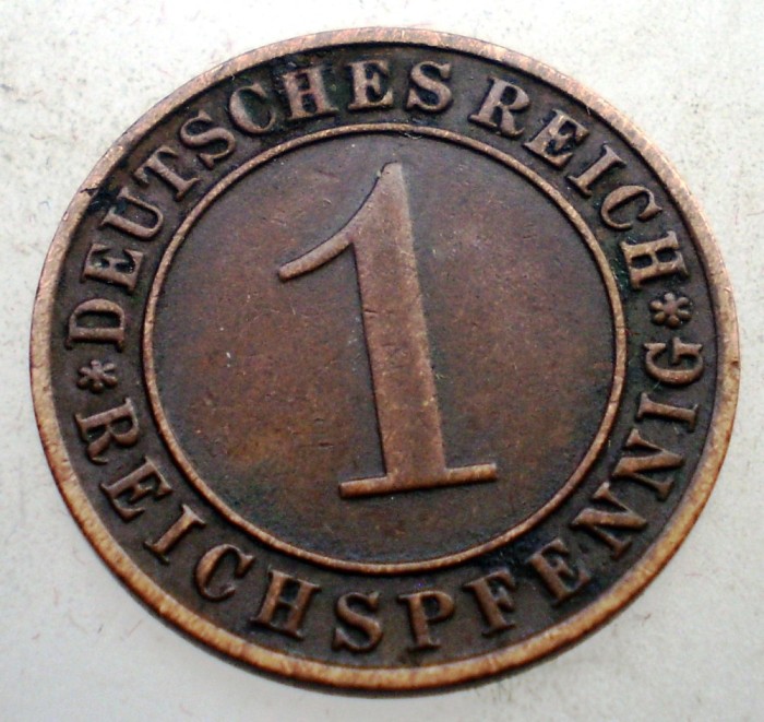 B.228 GERMANIA WEIMAR 1 REICHSPFENNIG 1934 D