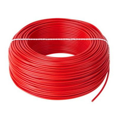 Cablu litat cupru tip LGY, 1 mm, 100 m, Rosu foto