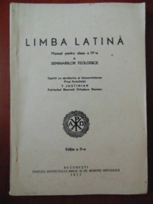 Limba latina: Manual pentru clasa a IV-a a seminariilor teologice (editia a II-a) foto