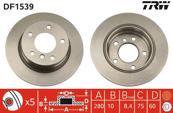 TRW DF1539 Disc frana