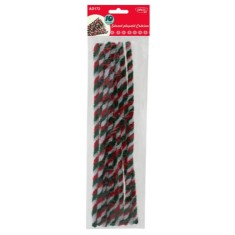 Sarma Plusata DACO, 10 Buc/Set, 0.8x30 cm, Craciun, Multicolor, Accesorii Craft, Accesorii Creatie, Accesorii Daco, Sarme Plusate Colorate, Sarma Plus foto
