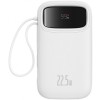 Baterie Externa Baseus Qpow2, 10000mAh, 22.5W, QC + PD, 1 x Lightning - 1 x USB-A - 2 x USB-C, Alba P10055003223-00