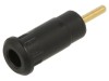 Soclu Banană 2mm 10A Negru pentru Panou cu Izolație