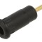 Soclu Banană 2mm 10A Negru pentru Panou cu Izolație