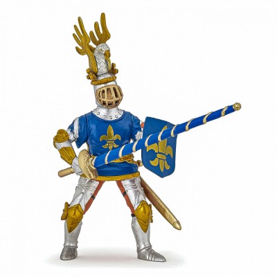 PAPO FIGURINA CAVALER CRIN ALBASTRU foto