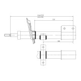Amortizor Fata Cu Brida H 167 540587 76089