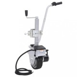 Roata Manevra Remorca Motorizata 12V 350W vidaXL, Aluminiu, Frana Automata, 2270kg