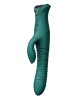 Vibrator Rabbit Mose 2 Thruster+Heating, App Control, Silicon, USB Magnetic, Verde, 25.8 cm
