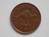 HALF PENNY 1949 AUSTRALIA, Australia si Oceania