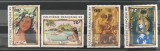 PC291 - Polinezia Franceza 1996 Arta/ Artisti in Polinezia, serie MNH, 4v, Nestampilat