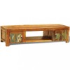 Comoda TV Lemn Reciclat Vintage vidaXL 120x40x30cm Antracit Masiv 2 Usi