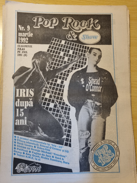Pop rock &amp; show martie 1992-sinead o&#039;connor,formatia iris,michael jackson,jazz