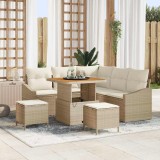 VidaXL Set de canapele pentru grădină 8 pcs Bej, crem 80 x 80 x 71 cm