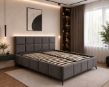 Pat Rubik 180x200 cm Tapitat Stofa Gri Somiera Inclusa (cod ML2223-15)