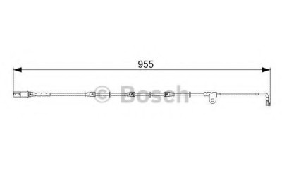 Senzor de avertizare,uzura placute de frana BMW X5 (E70) (2007 - 2013) BOSCH 1 987 473 028 foto