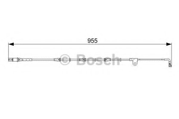 Senzor de avertizare,uzura placute de frana BMW X5 (E70) (2007 - 2013) BOSCH 1 987 473 028