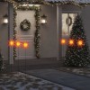 VidaXL Lumini de Crăciun cu LED/țăruș, 3 buc., roșu, 35 cm, pliabil 356199