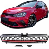 Grila radiator sport cu fagure fara emblema, negru lucios, potrivita pentru VW Golf 7 12-17, inclusiv GTI Performance AutoTuning