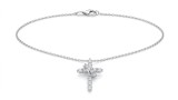 Cumpara ieftin Colier din Argint 925 Cruce Impletita cu Cristale Zirconiu