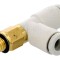 Conector Teu Filetat M5, Alamă