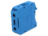 Conector de șine 50mm2, 1 pistă, 2 borne, albastru UKH