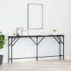VidaXL Masă console Stejar negru 180 x 23 x 75 cm Lemn compus și metal 871328