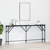 VidaXL Masă console Stejar Negru 180x23x75 cm Lemn compus