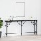 vidaXL Masă console Stejar negru 180 x 23 x 75 cm Lemn compus și metal 871328