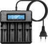 Incarcator Acumulatori Li-Ion LCD, 4 Porturi, 220V, 26650/18650/16340/14500, Activare Baterii Descarcate