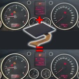 FolFolie reparatoare afisaj/Pixel Display panou de instrumente FIS MFA pentru VW Touareg I 7L din 2002-2010, Porsche Cayenne 9PA din 2002-2010