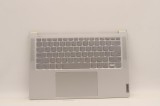 Carcasa superioara cu tastatura palmrest Laptop, Lenovo, Slim 7 ProX 14IAH7 Type 82V1, 5CB1J30300, AM2GQ000900, ET2LQ000210, argintie, layout US