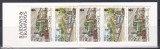 Isle of Man 1988 - Tramvaie și trenuri de epocă, Carnet cu 15 Timbre, MNH