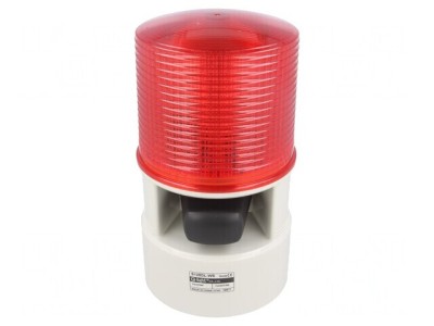 Semnalizator luminos și acustic 24VDC LED roșu 105dB IP54 foto
