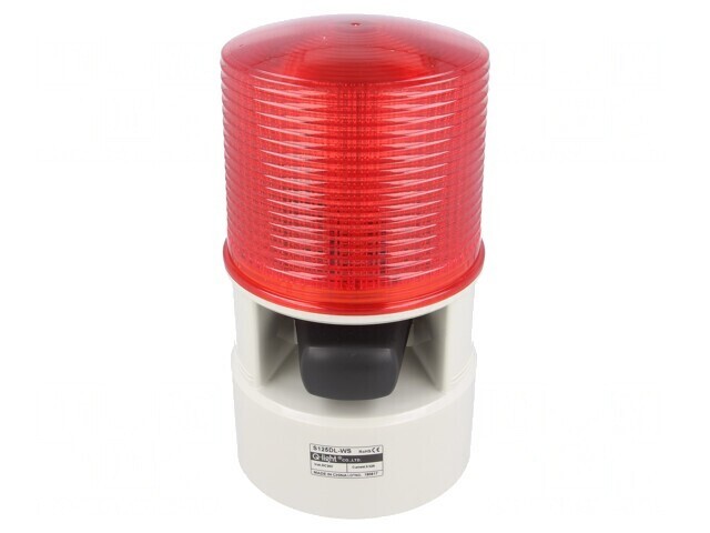 Semnalizator luminos și acustic 24VDC LED roșu 105dB IP54