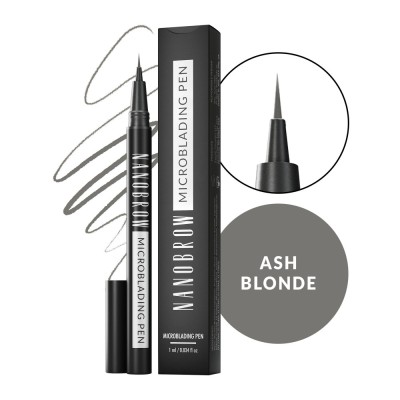 Stilou spr&amp;acirc;ncene Blond Cenușiu Nanobrow Microblading Pen - umple sprancenele foto