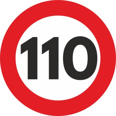 Autocolant Sticker &amp;quot;Limita Viteza&amp;quot; Reflectorizant - 110km/h FAVLine Selection foto