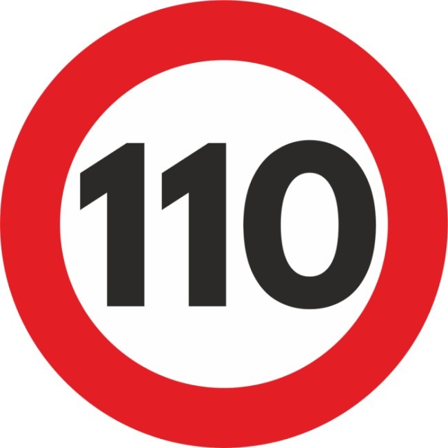 Autocolant Sticker &quot;Limita Viteza&quot; Reflectorizant - 110km/h FAVLine Selection