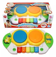Set de Instrumente Muzicale , zKids Drum Piano, - Xilofon, Pian si Toba Educativa