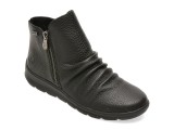 Ghete RIEKER negre, Z0056, din piele naturala
