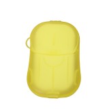 Mini cutie de sapun din hartie, flippy, de unica folosinta, portabila, potrivit pentru calatorii, 20 foite, galben