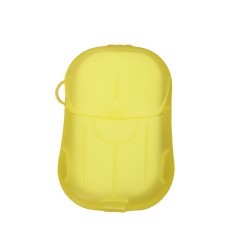 Mini cutie de sapun din hartie, flippy, de unica folosinta, portabila, potrivit pentru calatorii, 20 foite, galben