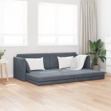 VidaXL Sofa Pat 2 &icirc;n 1 Gri &Icirc;ntunecat 213x144x60 cm Catifea